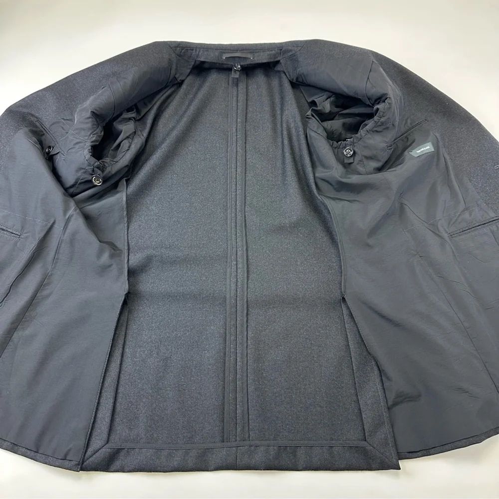 Zegna Drop 8 Deco black Winter Blazer with Vest 40R Mens sportcoat
